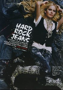 Avril Lavigne jeans modeling for vanity fair italy