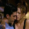 Friends TV comedy series icons Jennifer Aniston as Rachel Green and David Schwimmer as Ross Geller