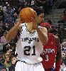 Tim Duncan : Tim Duncan backs down Ben Wallace of the Pistons in 2005