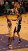 Tim Duncan : Tim Duncan going up for a shot over the Lakers  Andrew Bynum.