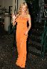 Pictures of Jessica Simpson wearing an orange dress