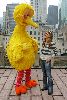 Maria Menounos pictures with the yellow bid bird pictures