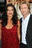 Actress  Catherine Zeta Jones pictures with her co-star Aaron Eckhart at 