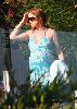 Isla Fisher at bbq at Courteney & David's house in Malibu