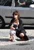 Actress Katie Holmes with her dauhter Suri Cruise pictures in Berlin Germany