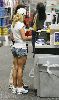 Actress Hayden Panettiere pictures wearing a very short shorts