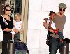 Sexy Angelina Jolie with her husband Brad Pitt and their children pictures en masse exits Chicago’s