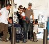 Angelina Jolie with her husband Brad Pitt and their children in Chicago