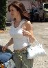 Actress Alyssa Milano white tanktop  pictures