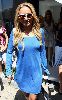 Sexy actress and singer Hayden Panettiere shopping pictures, wearing a hot blue dress