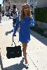 Sexy actress and singer Hayden Panettiere shopping pictures, wearing a hot blue dress