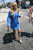 Sexy actress and singer Hayden Panettiere shopping pictures, wearing a hot blue dress