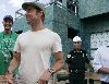 Actor Brad Pitt pictures toured the construction site in New Oeleans