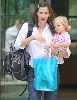 Actress Jennifer Garner pic with her daughter Violet at a library in the Pacific Palisades