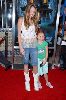 Miley Cyrus arrives with her little sister Noah at Monster House Los Angeles Premiere on July 17th, 2006 in Westwood, California