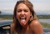 Hot Jessica Alba pic/photo sticking out her tongue are from the set of her upcoming movie with Dane