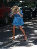 Kelly Ripa photo/pic in a short blue dress playing Rugby