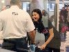 Pictures of supermodel Adriana Lima at LA International airport’s security check point