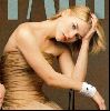 Claire Danes in a strapless golden dress picture