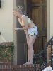 Sexy model Katherine Heigl pictures at the home door