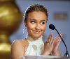 Sexy Hayden Panettiere pictures while announcing the 2008 Golden Globe Awards nominations