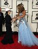 Beyonce Knowles and yoko ono at the 50th Annual Grammy Awards