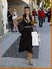 Kim Kardashian on the streets wearing a summer brown dress In Beverly Hills on February 28th 2008