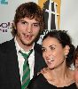 Ashton Kutcher with his wife demi moore