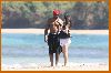 Kim Kardashian and Reggie Bush on the beach in the Dominican Republic on March 5th 2008