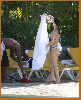 Kim Kardashian and Reggie Bush on the beach in the Dominican Republic on March 5th 2008