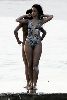 Rihanna on the beach of barbados