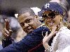 beyonce knowles with Jay-z watching the game