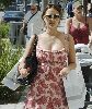 Jessica Alba spotted wearing a summer pink and white floral dress while Jessica Shopping in Beverly Hills on April 12th 2008