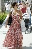 Jessica Alba spotted wearing a summer pink and white floral dress while Jessica Shopping in Beverly Hills on April 12th 2008