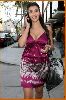 Kim Kardashian shows cleavage in purple dress while running errands in Beverly Hills on April 24th 2008