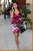 Kim Kardashian shows cleavage in purple dress while running errands in Beverly Hills on April 24th 2008