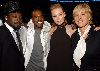 Wyclef Jean with kanye west and Ellen DeGeneres