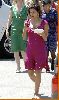 Eva Longoria : Eva Longoria in a dress on movie set2 488f2e5a8ae70