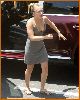 Hayden Panettiere wearing a gray summer dress