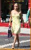 Hayden Panettiere wearing a yellow dress