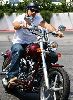 Jesse Metcalfe : on a motorcycle in Beverly Hills