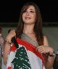 nancy ajram : nancy with Lebanon flag