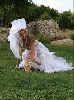 Dana Halabi : dana pictures as a bride at her movie clip wearing a wedding dress