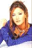 Diana Haddad : diana haddad in blue strass on her hair, hair style