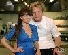 Dannii Minogue : dannii in hells kitchen with chef ramsi