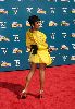 Keyshia Cole : Keisha Cole wearing a yellow dress on the red carpet of the 2008 BET Awards at the Shrine Auditorium