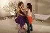 Amal Hijazi : amal hijazi with randa alam while shooting the latest video clip ahla ma fel ayyam