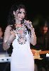 Haifa Wehbe : haifa holding a diamond specially designed microphone