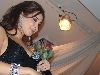 Nancy Ajram : receiving roses from the audience in one of her private concerts