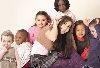 Nancy Ajram : with the kids of the video clip of shakhbat shakhabeet - theone dedicated to children